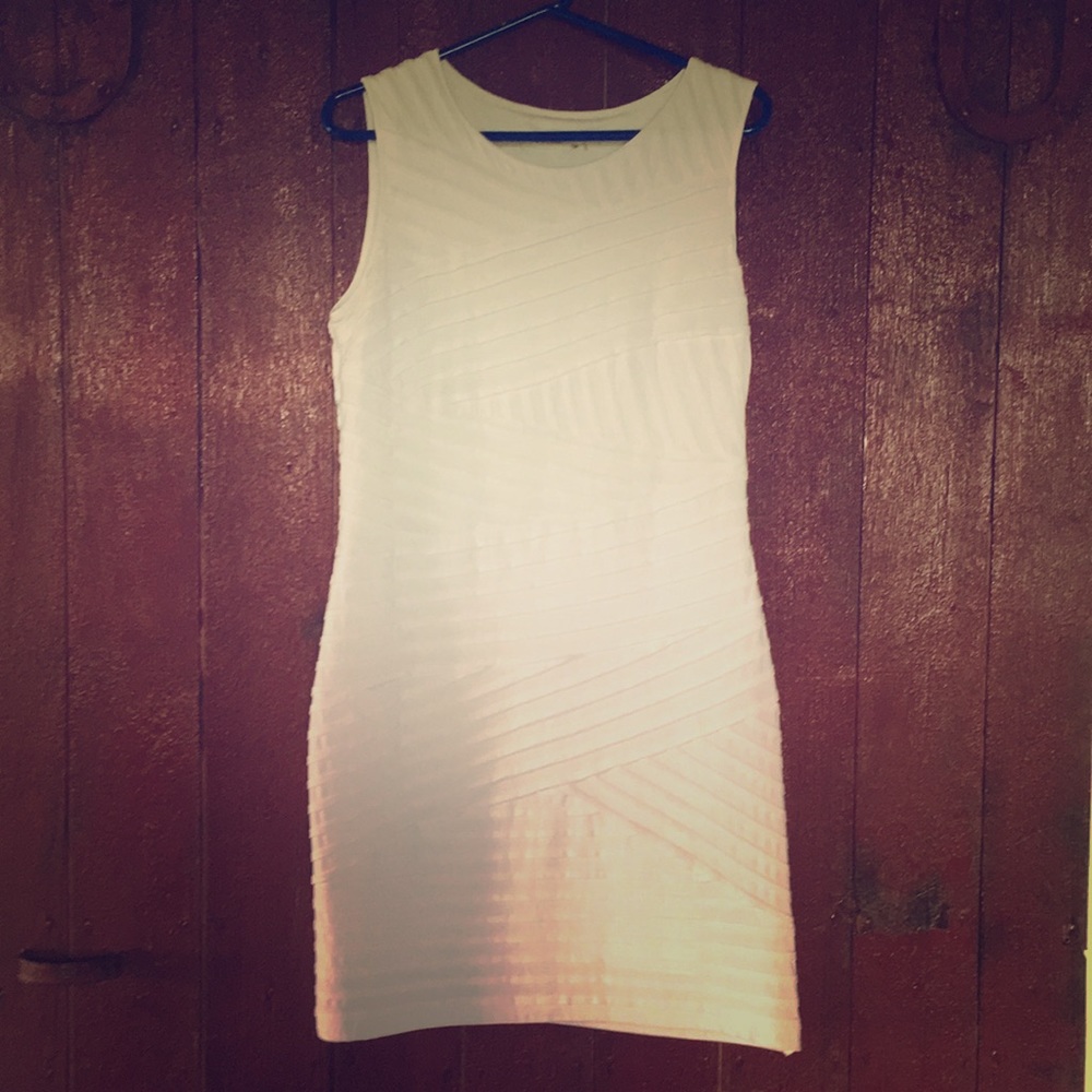 Calvin Klein white bodycon dress